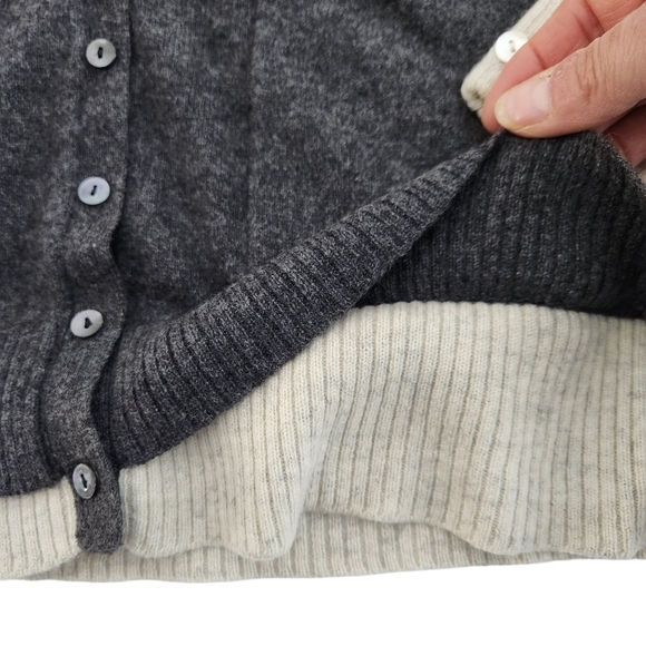 MAGASCHONI 100% cashmere cardigan gray and beige (probably medium) - Picture 6 of 11
